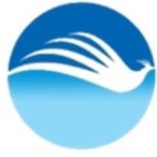 Logo von Hamburger Gebäudereinigung – stilisierter weißer Vogel in einem blauen Kreis